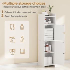 BEWISHOME anti tip design keeps items secure in busy bathrooms