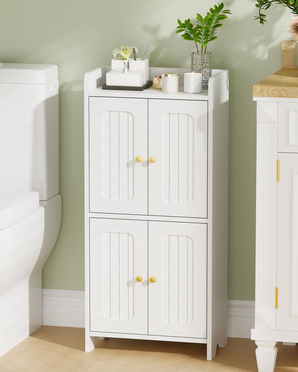 BEWISHOME small floor cabinet front view for compact bathrooms and organized storage.