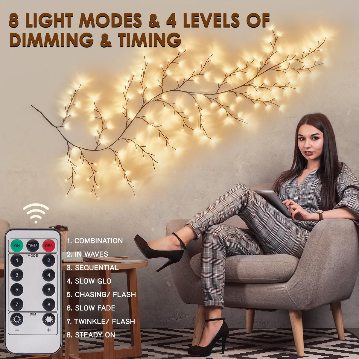 Gift-ready Bexdir Enchanted Willow Vine Lights for friends