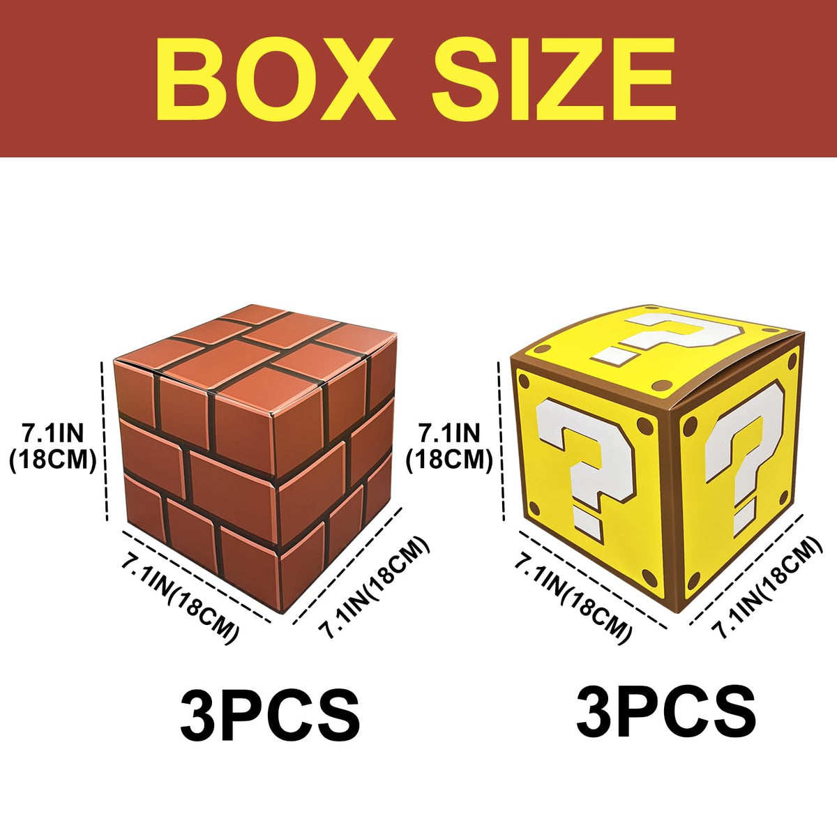 Bexlora video game birthday decoration boxes enhance party ambiance and favors.