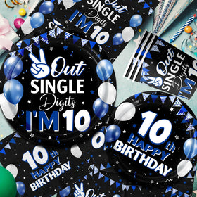 Bezkega seven-inch dessert plates perfect for cake and treats at a 10th birthday.