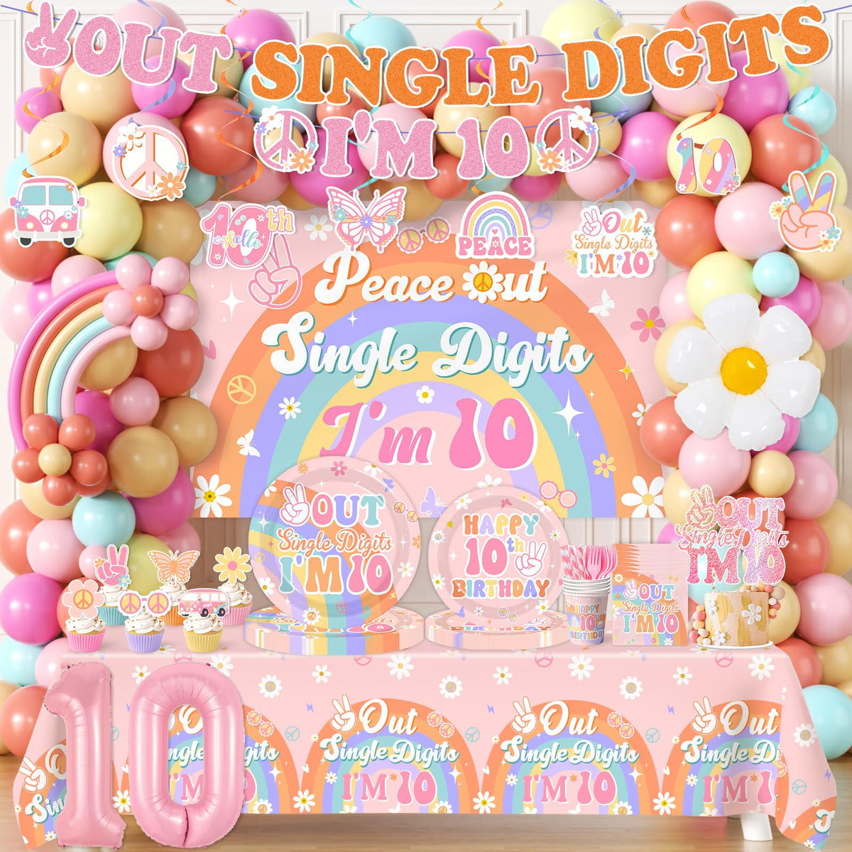 Bezkega 10th birthday banner sets the festive tone for a memorable party