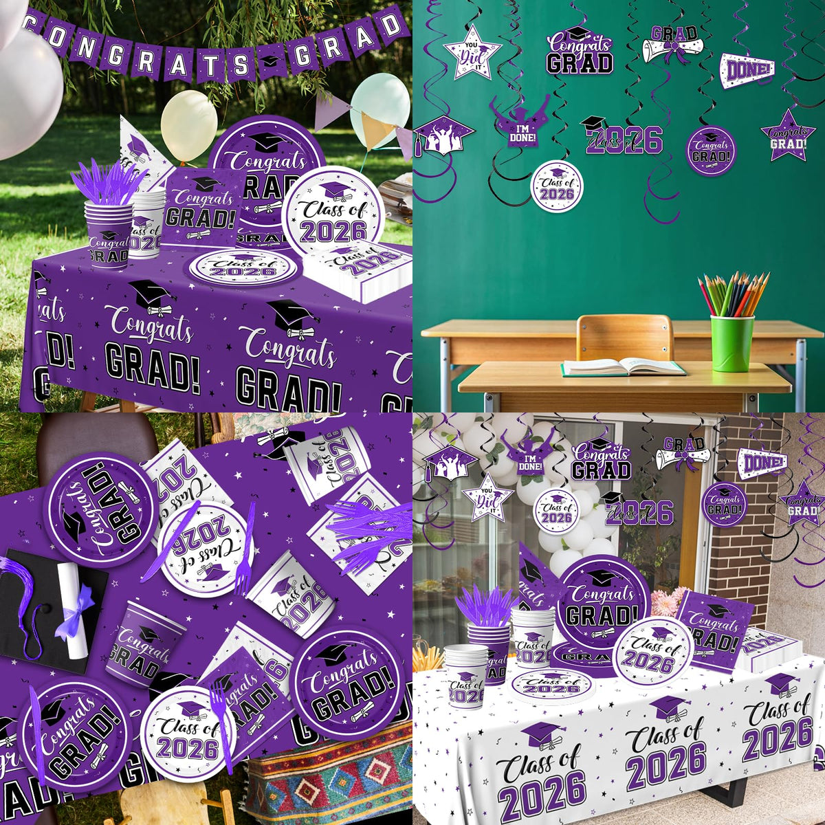 Bezkega purple 7-inch dessert plates ideal for snacks and treats.