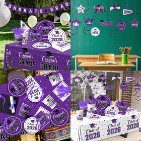 Bezkega purple 7-inch dessert plates ideal for snacks and treats.