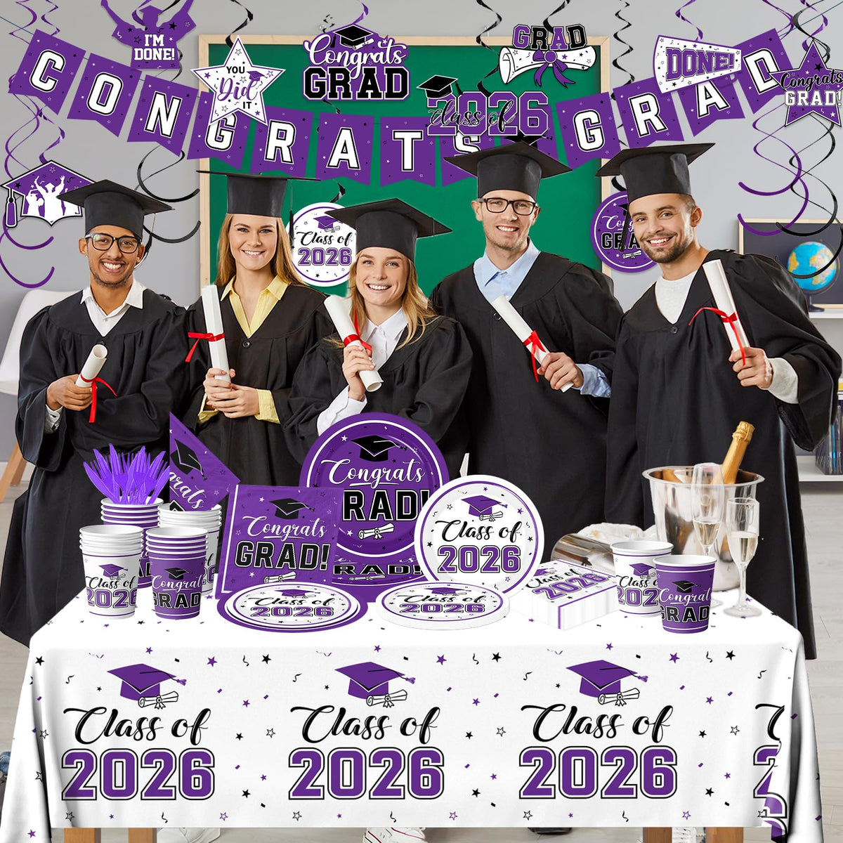 Bezkega purple 9-inch graduation plates for main course servings.