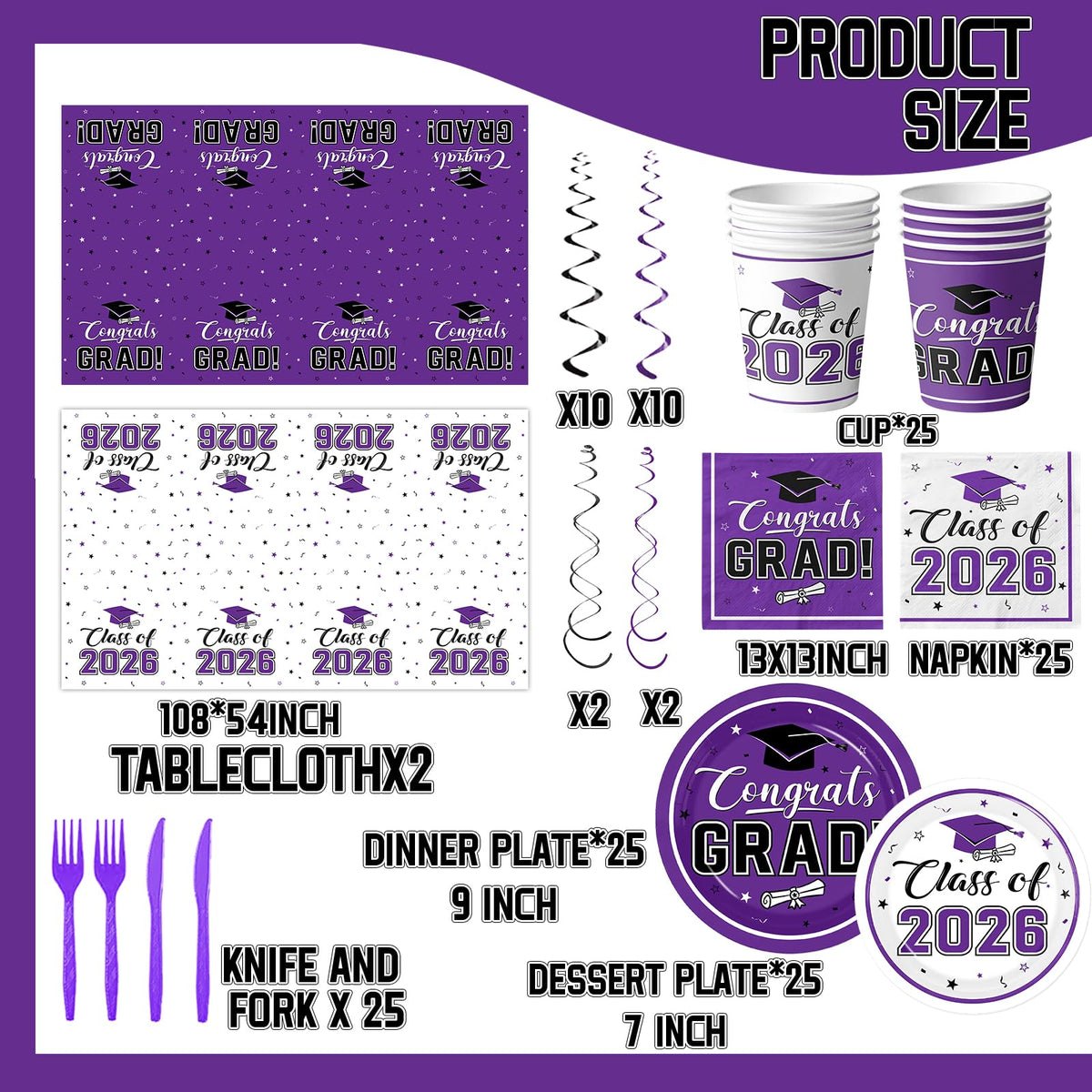 Bezkega grad napkins in purple and white for quick cleanups.