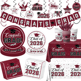 Bezkega graduation banner with bold maroon letters for Class of 2026 celebrations.