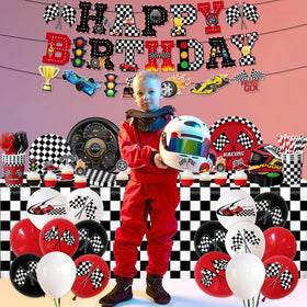 Bezkega race car cake topper creates a festive centerpiece for desserts.