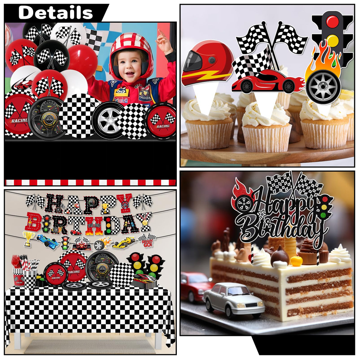 Bezkega race car cups help keep drinks secure during the celebration.