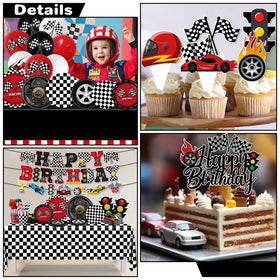 Bezkega race car cups help keep drinks secure during the celebration.