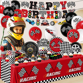 Bezkega race car plates 9-inch provide sturdy, easy-to-clean dining.