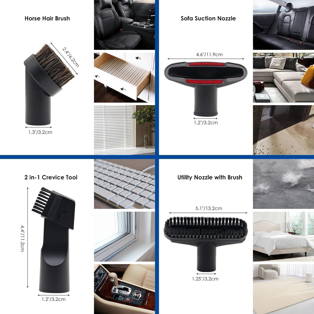 BGSIME sofa suction nozzle cleans sofas and upholstery.