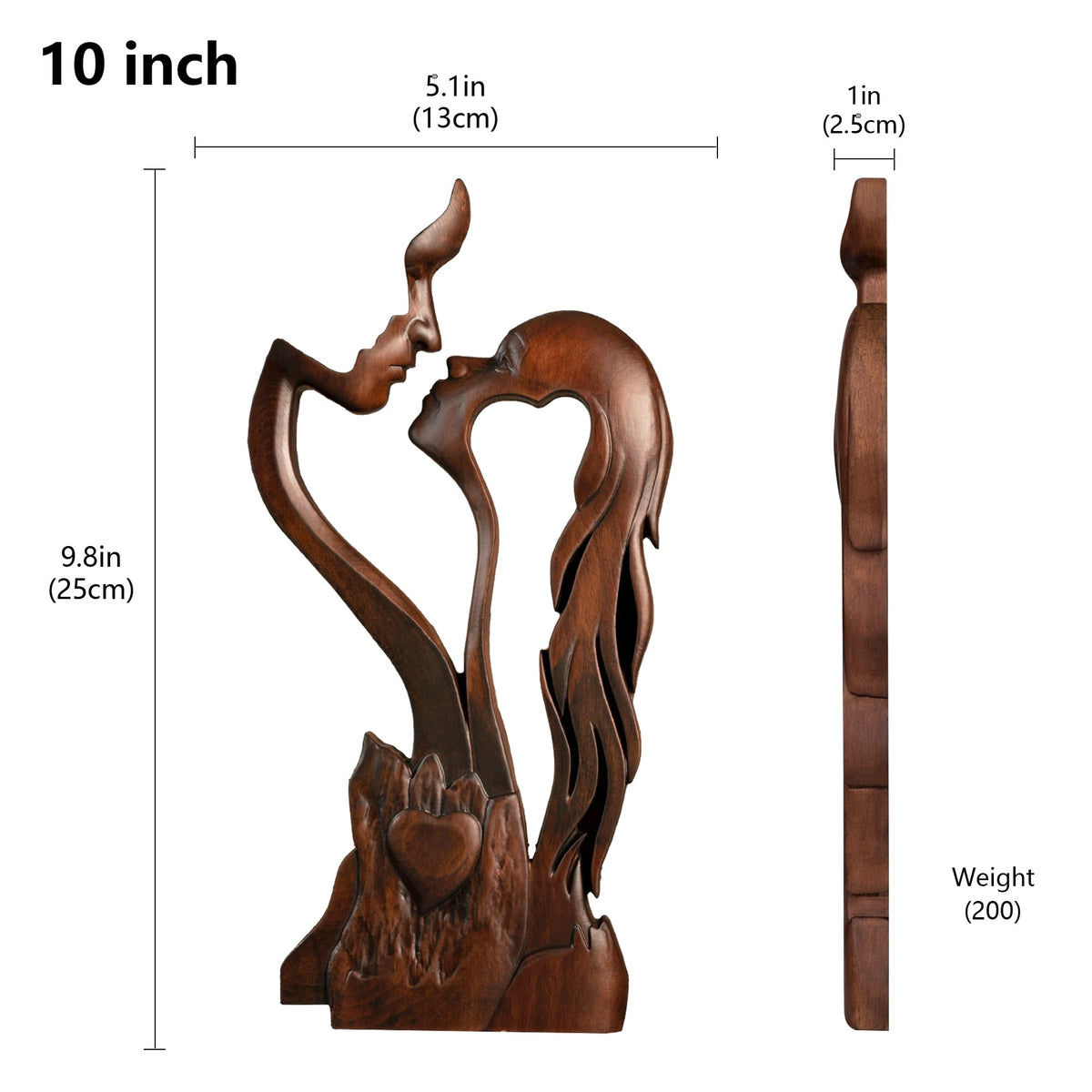 BGCOPPER couple sculpture side view elevates display appeal.