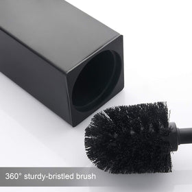 BGL durable stainless steel brush withstands daily use with a matte black holder.