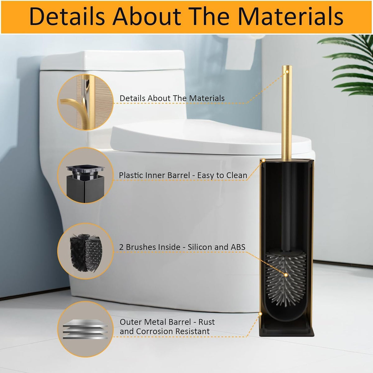 BGL stainless steel handle provides a sturdy grip during cleaning.