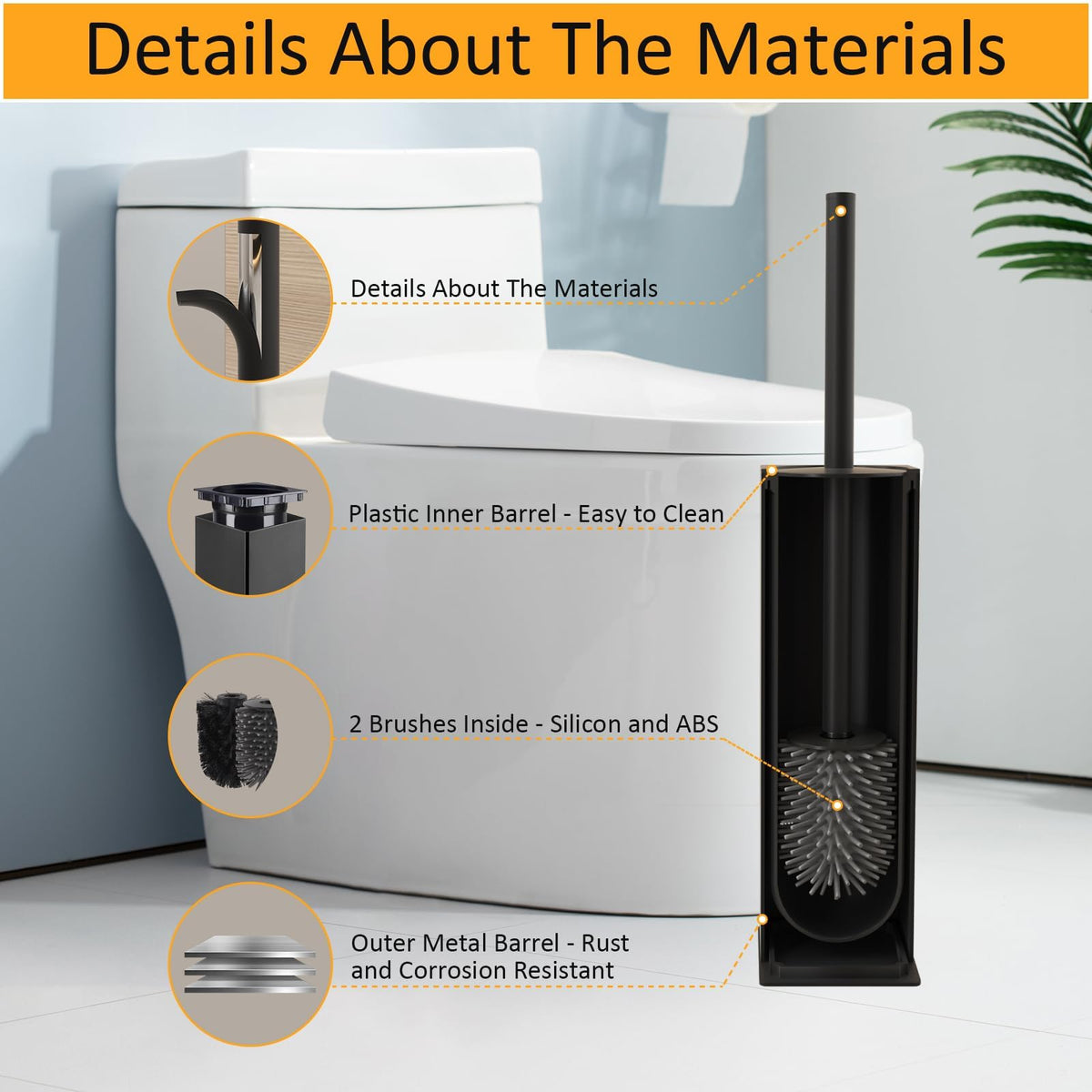 BGL ABS brush for durable cleaning of stubborn grime.