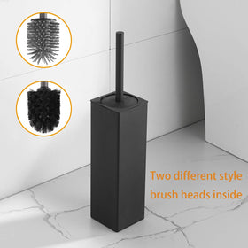 BGL matte black square holder side view highlighting compact space-saving design