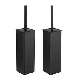 BGL toilet brush holder standing black finish for organized bathroom storage.