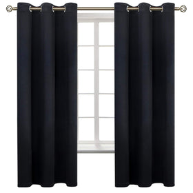 BGment blackout curtains front view with grommets for easy hanging and darkening the room