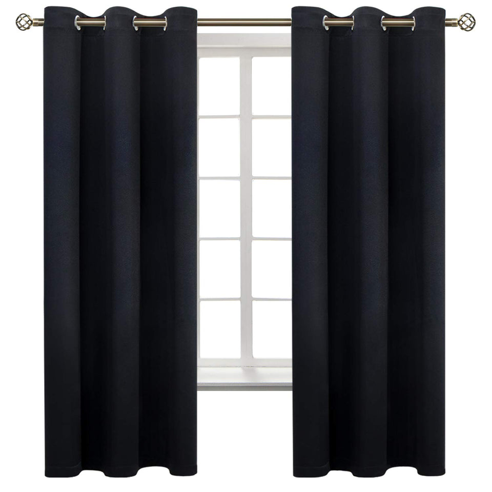 BGment blackout curtains front view with grommets for easy hanging and darkening the room