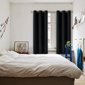 BGment blackout curtains grommets close-up showing durable hardware and smooth sliding