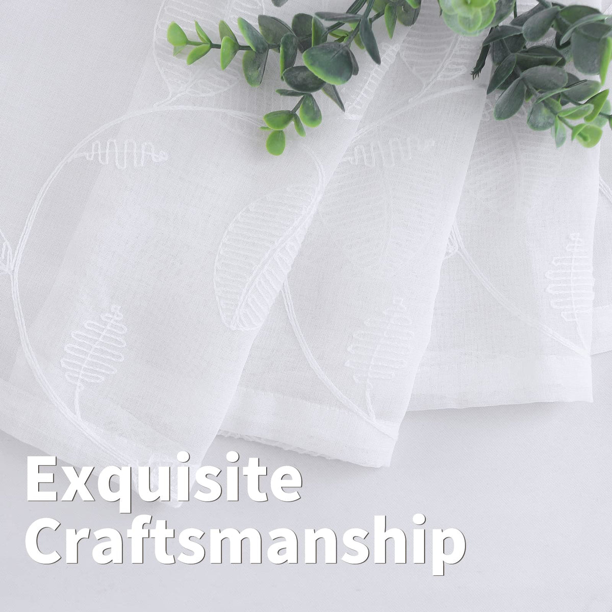 BGment breathable lightweight fabric curtains create an airy ambience.