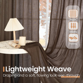 BGment light-filtering curtains diffuse daylight for a cozy, inviting space.