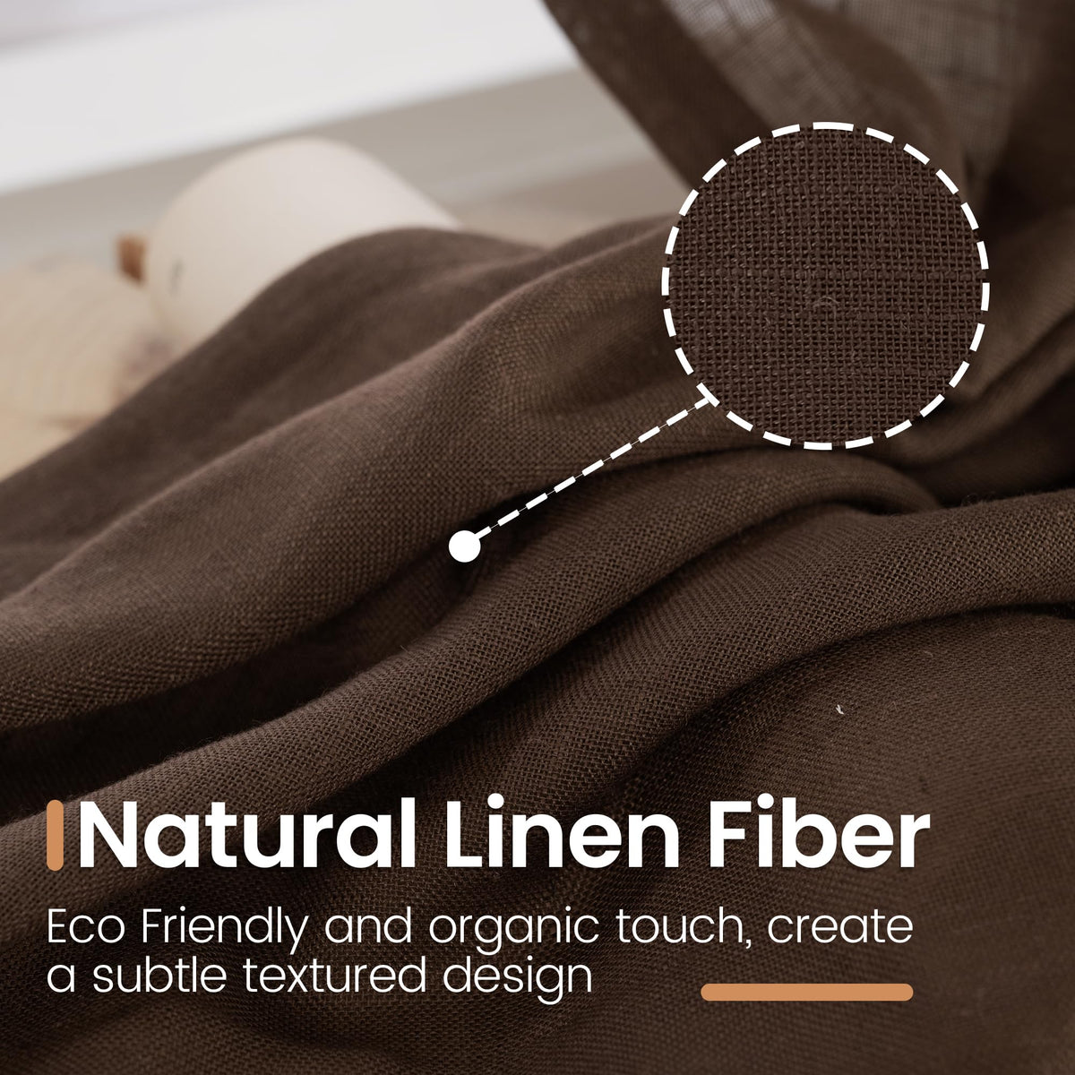 BGment rod-pocket linen curtains enable easy hanging and secure fit.