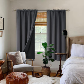 BGment blackout panel hung demonstrates full coverage and privacy.