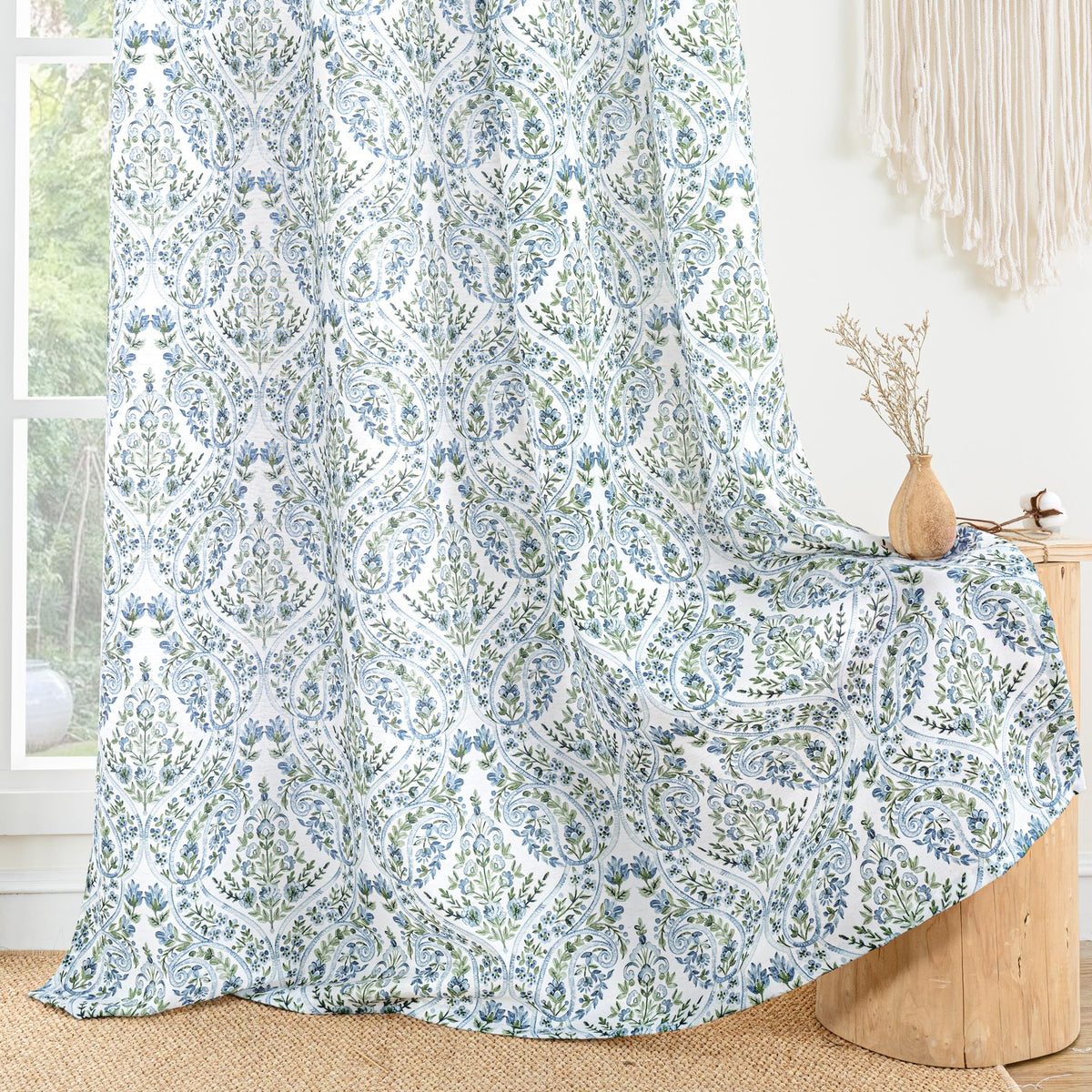 BGment curtains hanging in a bedroom creating a calm atmosphere.