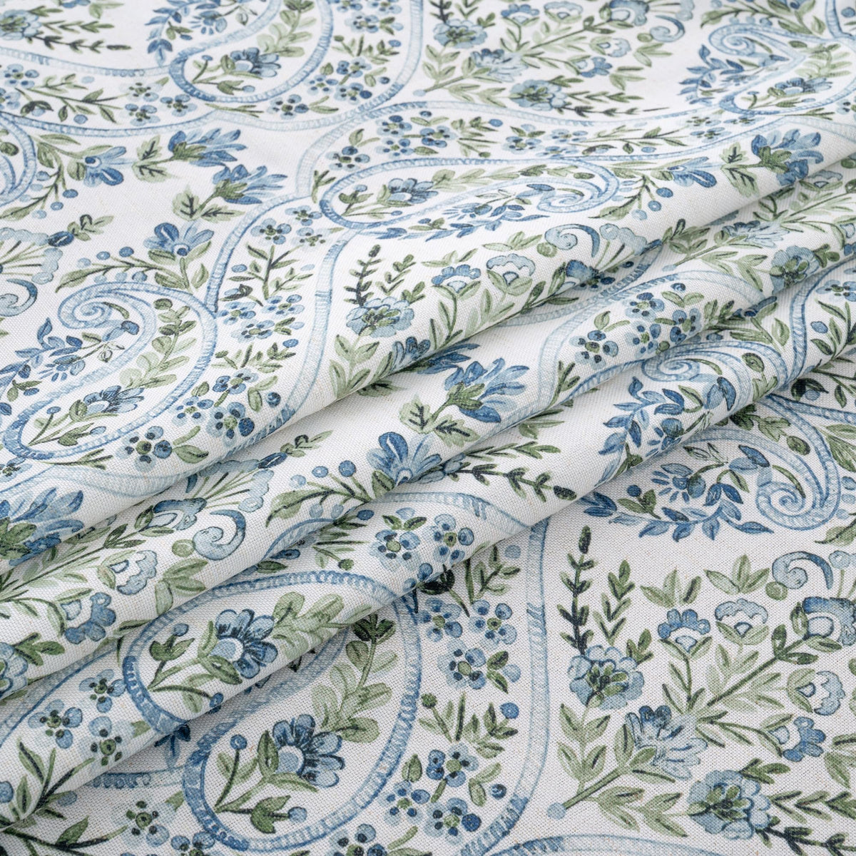 BGment botanical-inspired curtains folded neatly for storage.