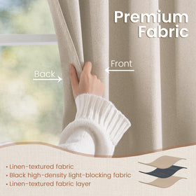 BGment linen blackout curtains privacy-blocking design for daytime or night use.