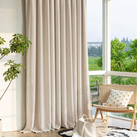 BGment linen blackout curtains room-darken panels create a cozy, private space.