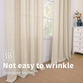 BGment linen curtains airflow ventilation demonstrating breezy interior feel.
