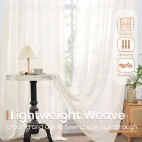 BGment linen curtains bedroom decor emphasizes warmth and subtle privacy.