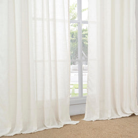 BGment linen curtains kitchen or cafe setting adds airy brightness and comfort.