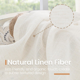 BGment linen curtains floor-length drape adds elegant silhouette to living spaces.