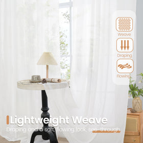 BGment curtains let daylight in while maintaining privacy with a cozy glow