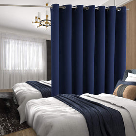 BGment room-divider panel in navy creates quick private space in shared rooms.