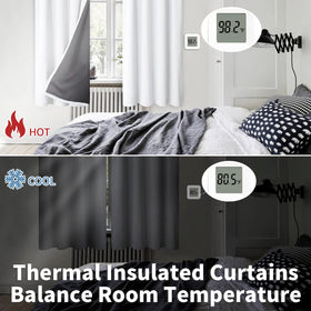 BGment thermal insulated curtains, close-up view of inner lining for energy efficiency.