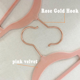 BGRQRIQ pink velvet hangers with 16-5 inch length save closet space.