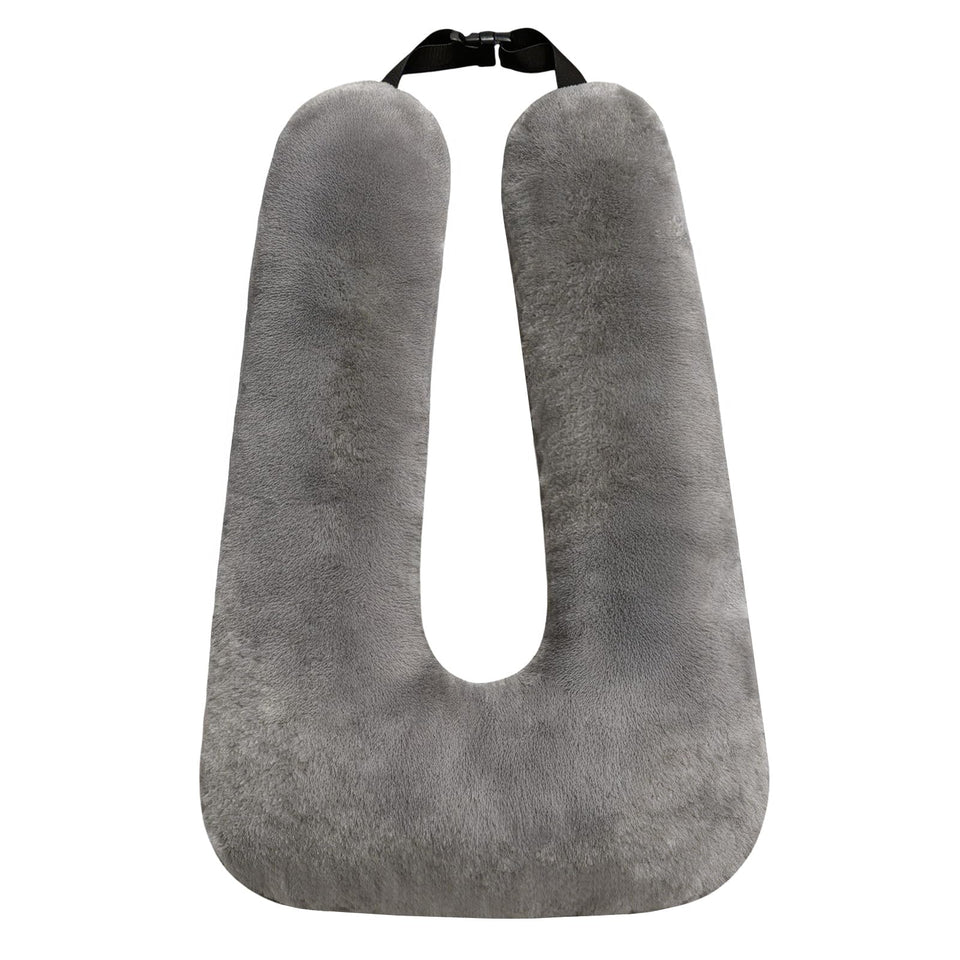 BGZBGZ car pillow for kids adjustable-strap grey for flexible travel support