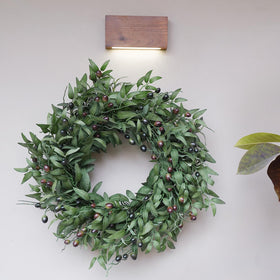 BHHDA Olive Wreath suitable for spring to fall styling.