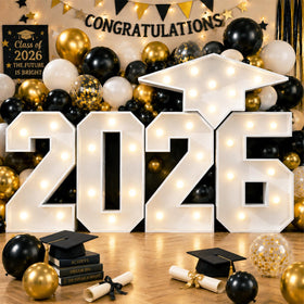 Biapian marquee 2026 numbers frame for a bold graduation display