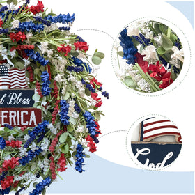 Bibelot God Bless America sign closeup highlighting the central message.