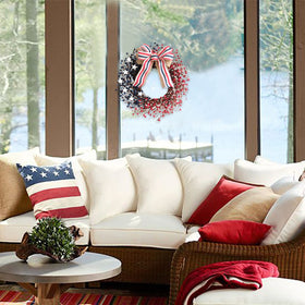 Bibelot memorial day decoration wreath for porch, door, or wall.