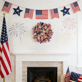Bibelot Memorial Day wreath for indoor or covered outdoor spaces