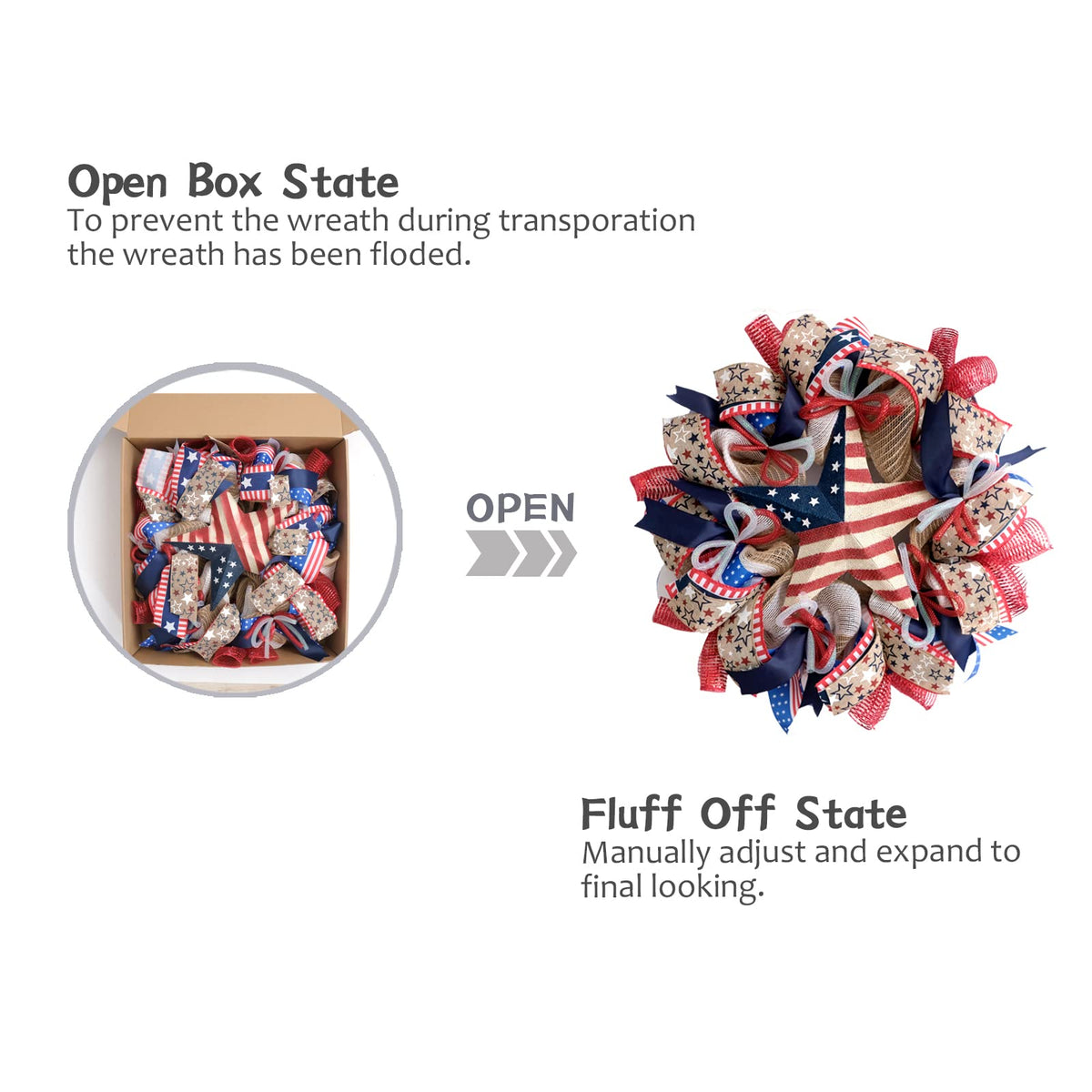 Bibelot Navy blue white star deco mesh anchors classic patriotic style