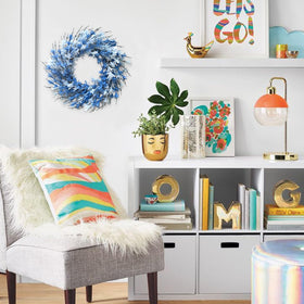 Bibelot farmhouse decor wreath brightens living spaces with seasonal color