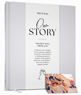 Bibi & Beau anniversary journal grey cover for timeless memories